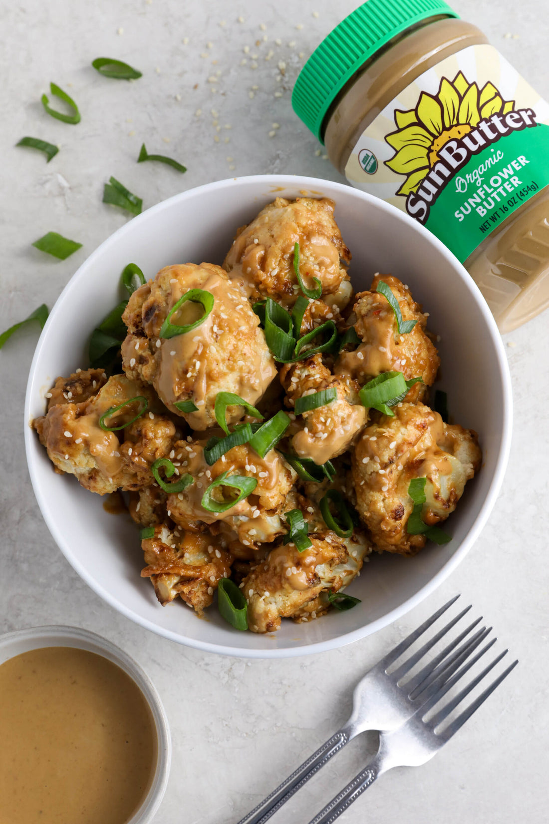Spicy SunButter Cauliflower Wings