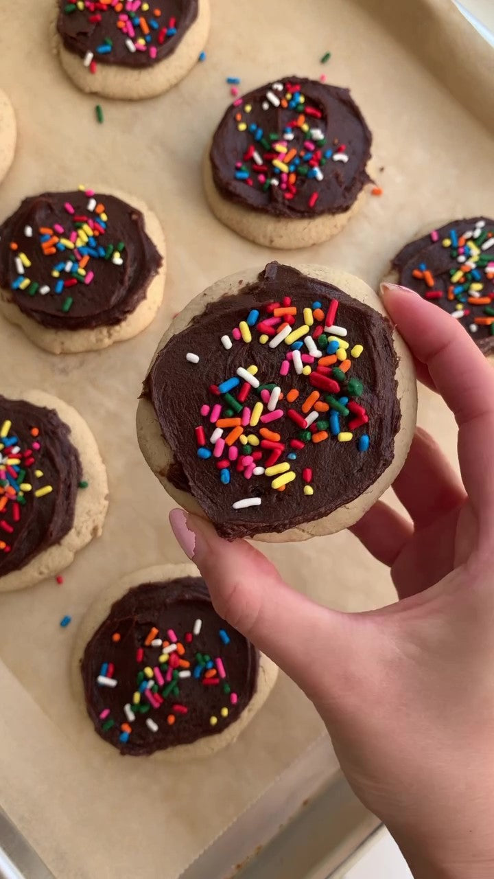 Sugar Cookies with SunButter Frosting