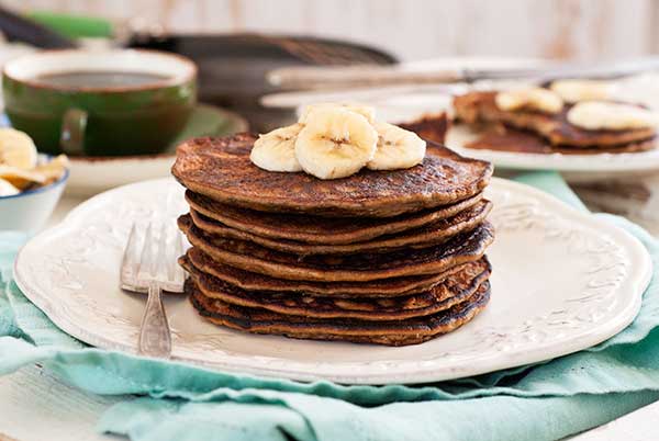 Gluten Free SunButter & Banana Pancakes