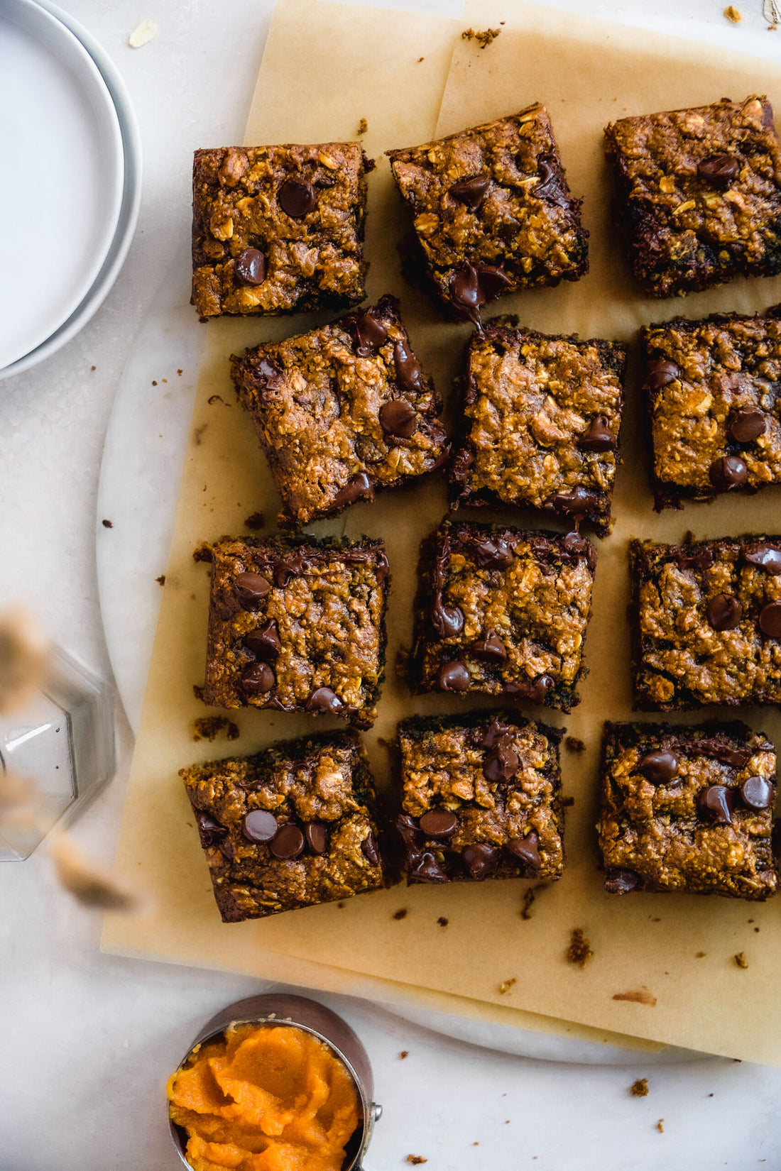 Oatmeal Chocolate Chip Gluten Free Pumpkin Bars