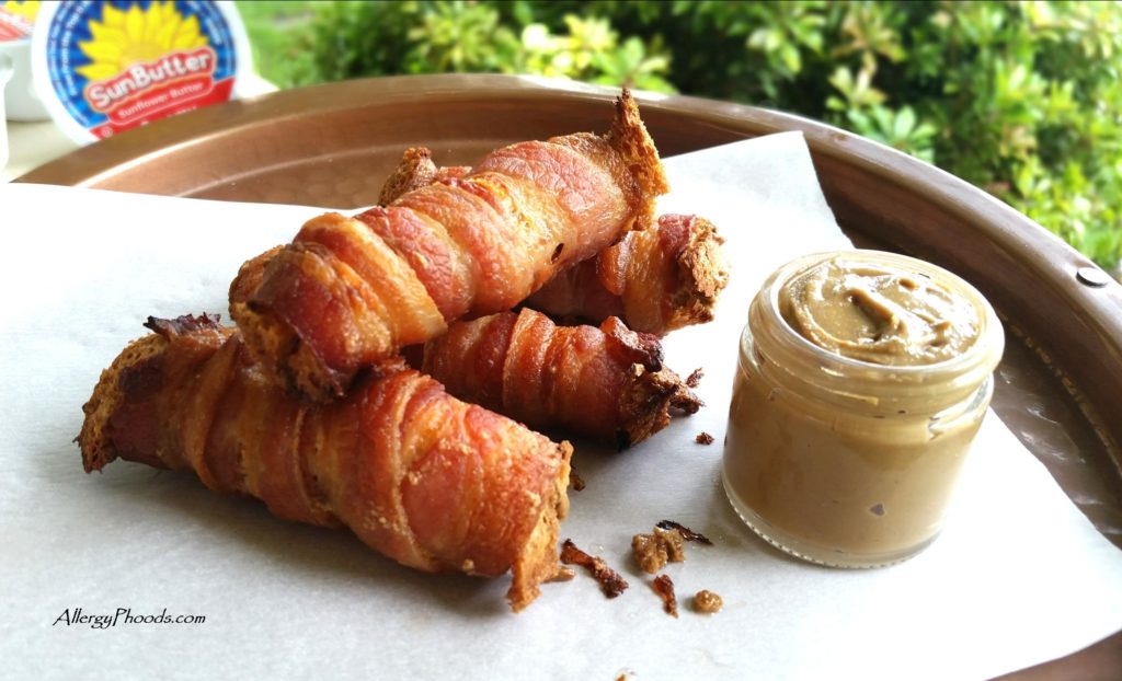 Bacon SunButter Rollups