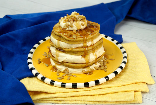 SunButter Pancakes with Velvet Cream