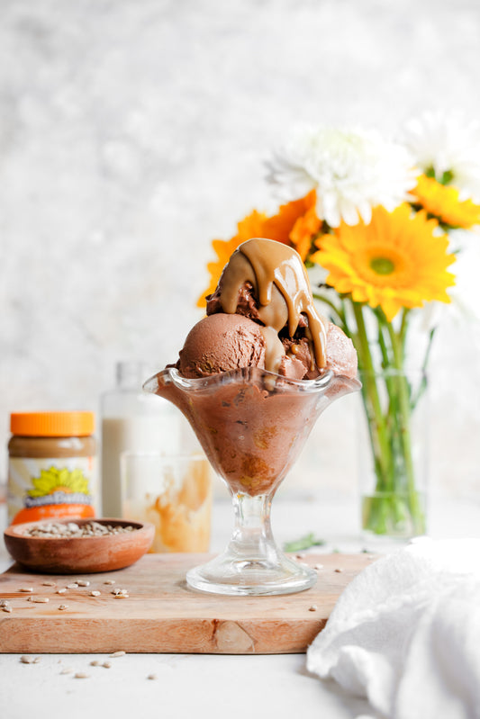 Vegan SunButter Chocolate Sunflower Ice Cream