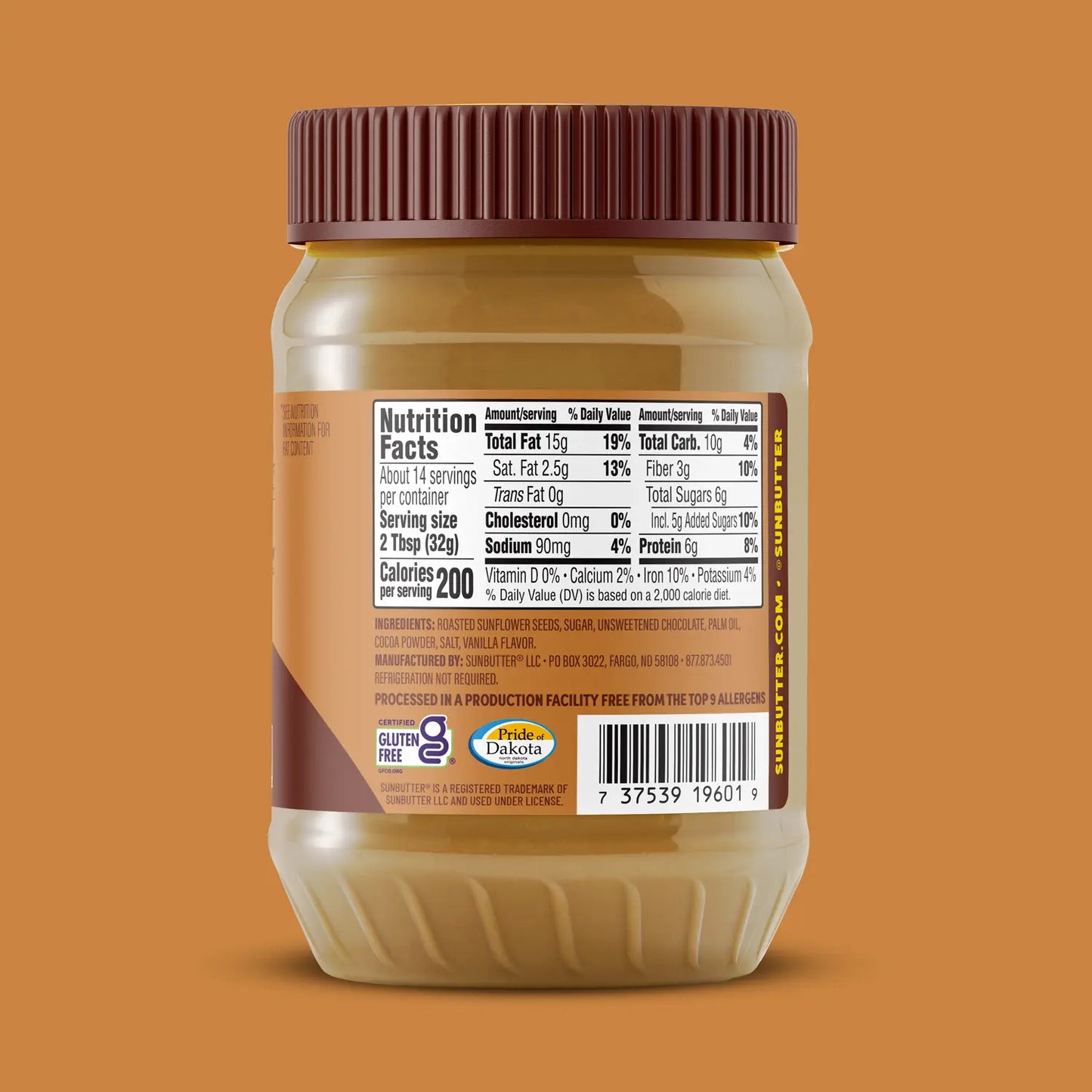 Chocolate SunButter® Sunflower Seed Butter