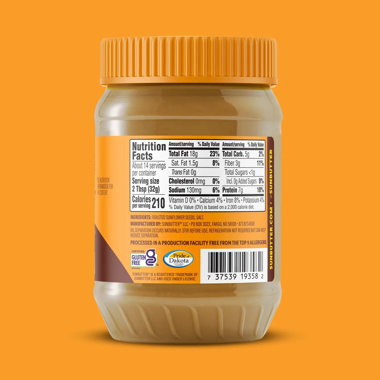 No Sugar Added SunButter® Sunflower Butter