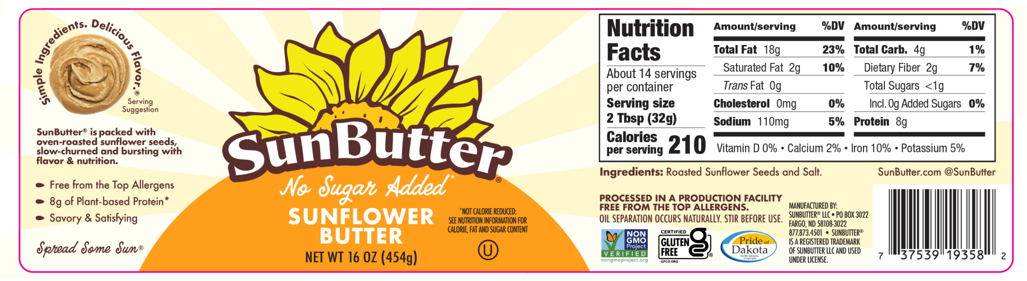 No Sugar Added SunButter | Our Products | SunButter LLC : SunButter LLC